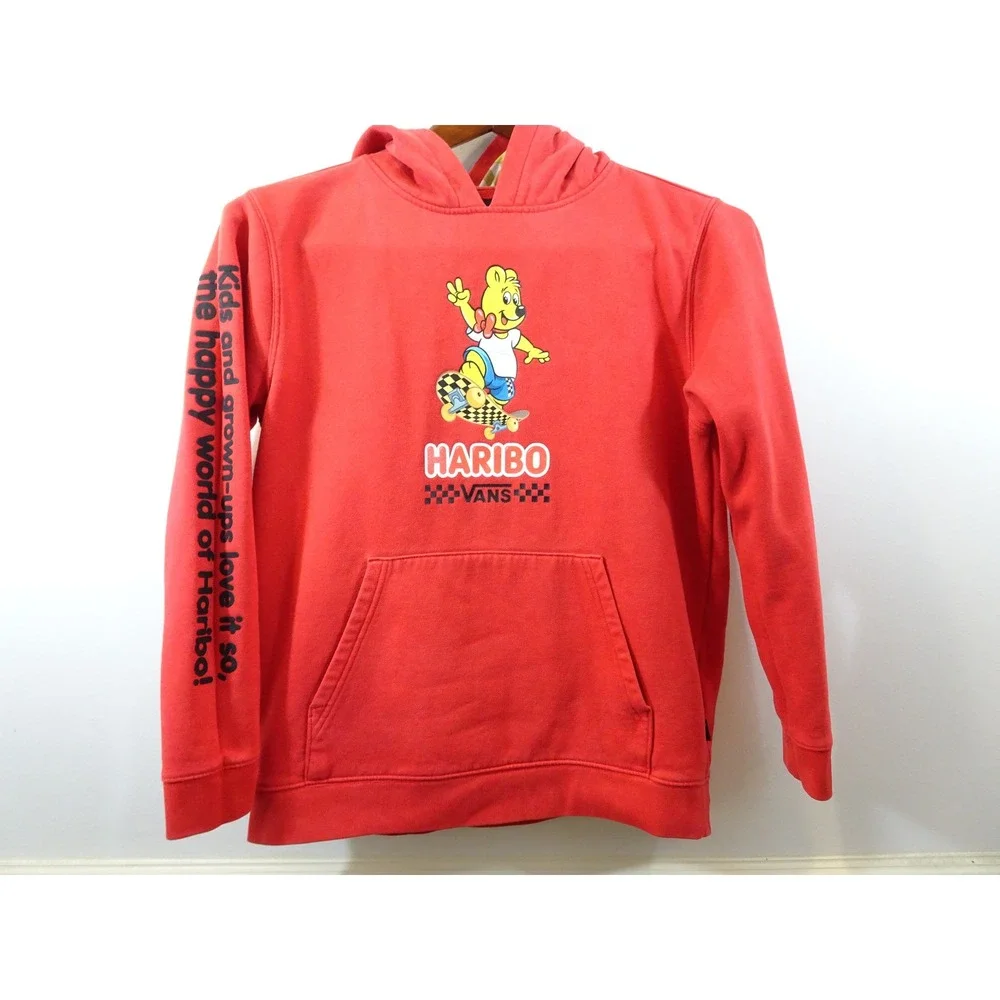 Vans x Haribo Kids Hoodie Red Goldbear Skateboard Sweatshirt XL 2023 Collab